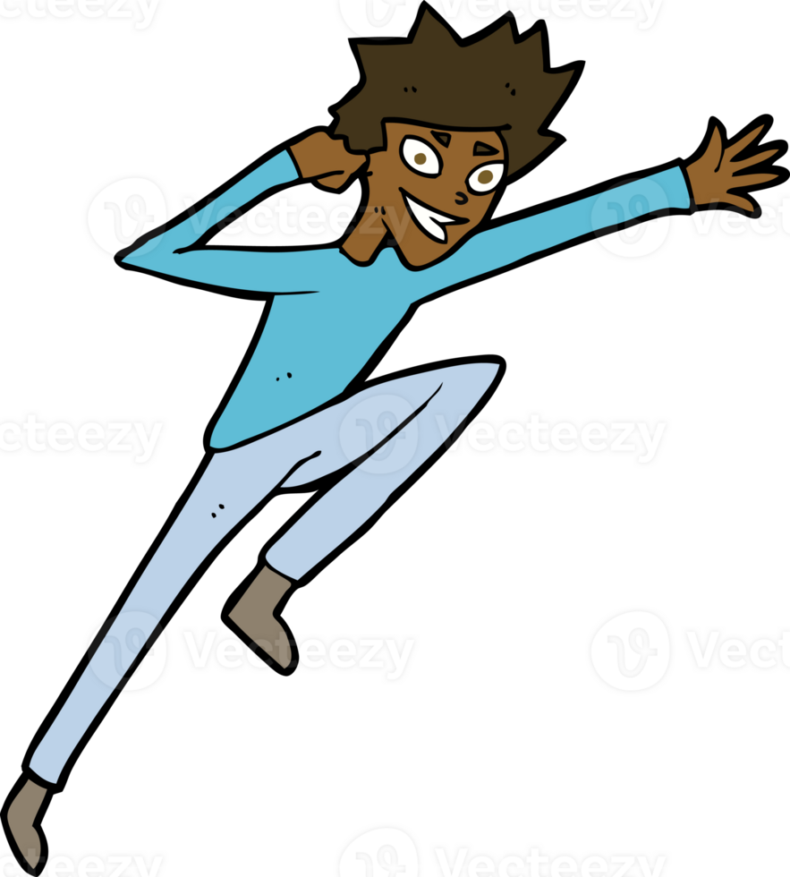 cartoon jumping man png