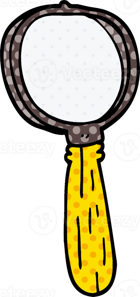 cartoon doodle magnifying glass png