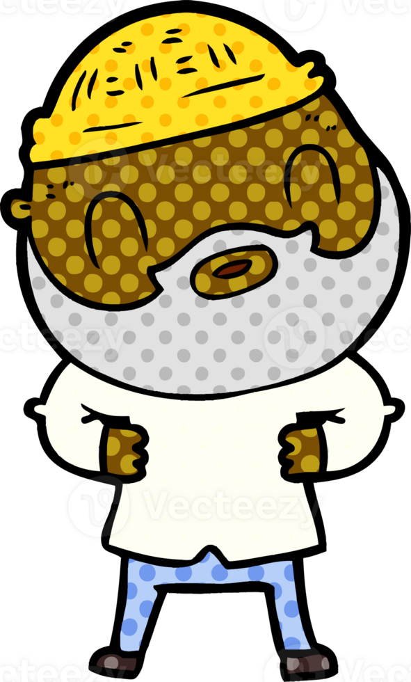 cartoon bearded man png