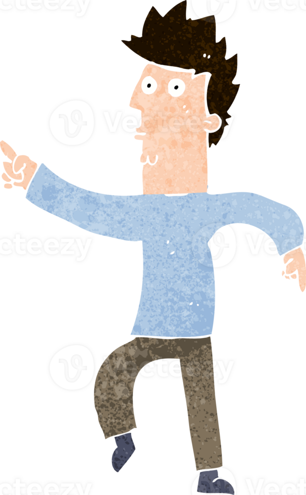 cartoon worried man pointing png