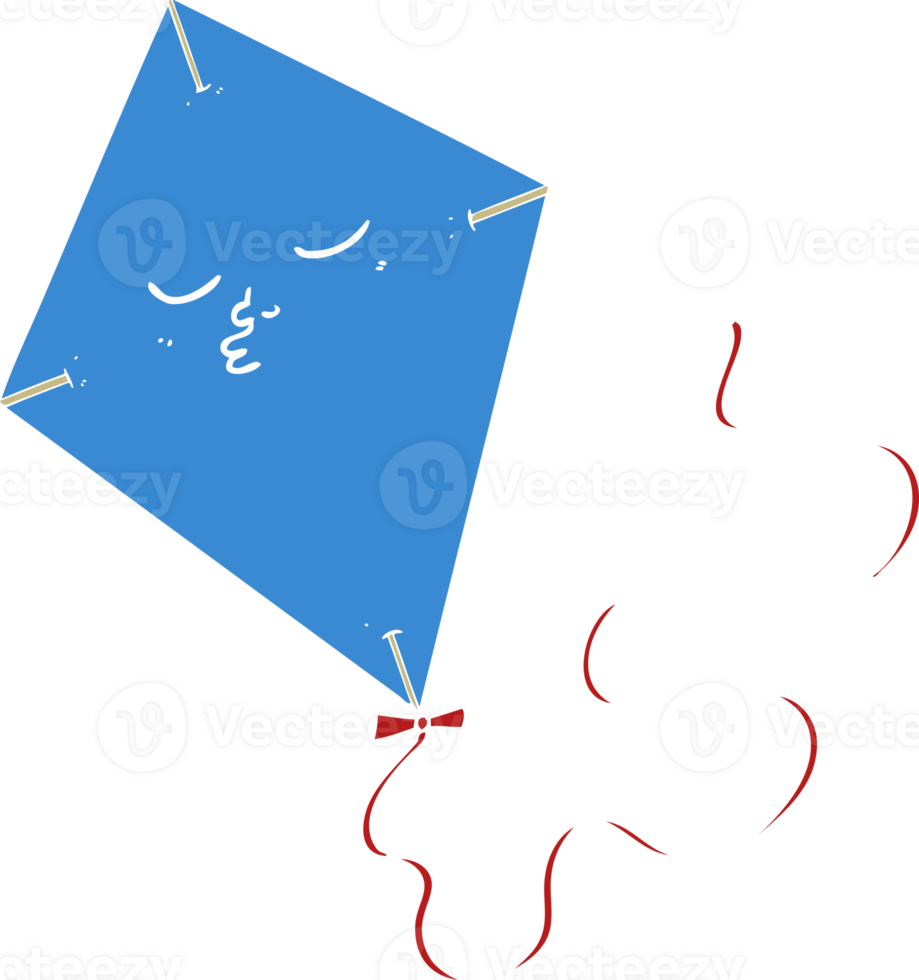 flat color style cartoon kite png