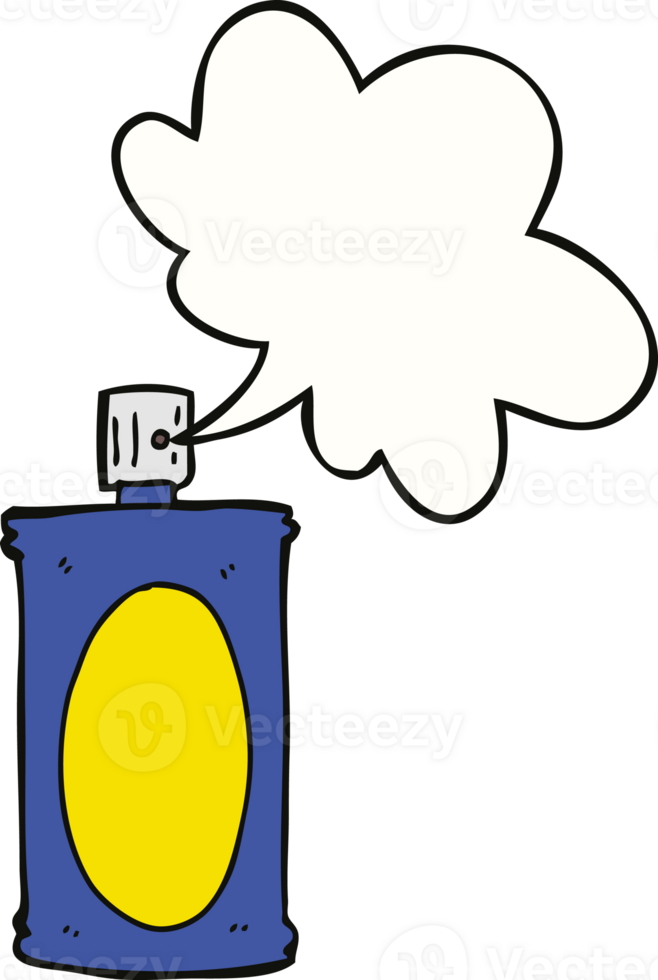 cartoon spray can with speech bubble png