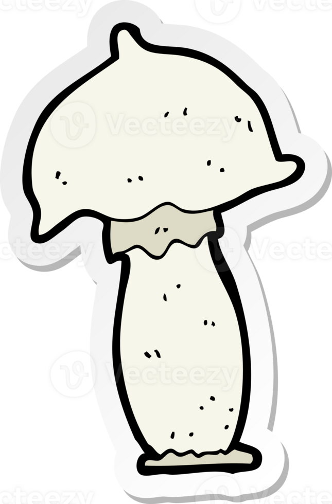sticker of a cartoon mushroom png
