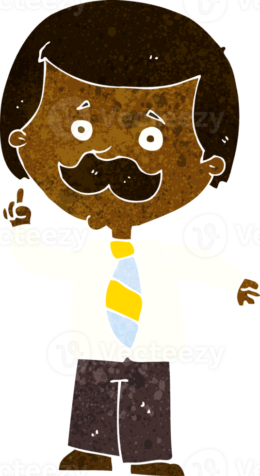 cartoon newsreader man with idea png
