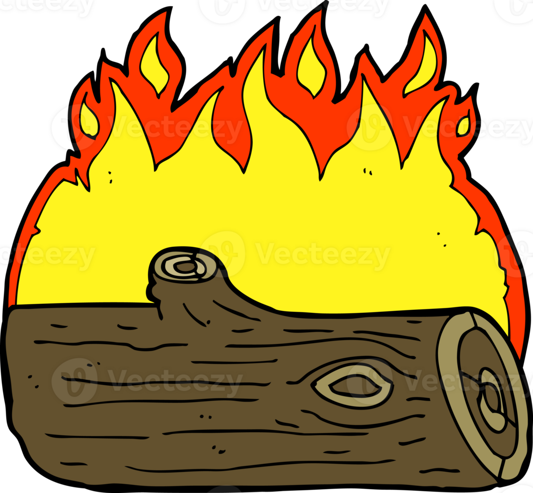 cartoon burning log png