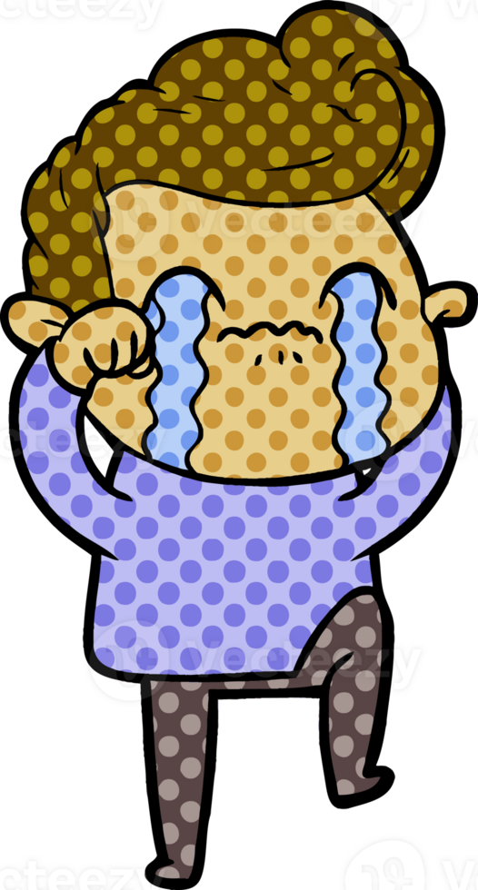 cartoon man crying png