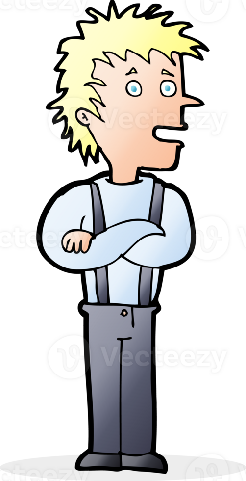 cartoon boy with folded arms png