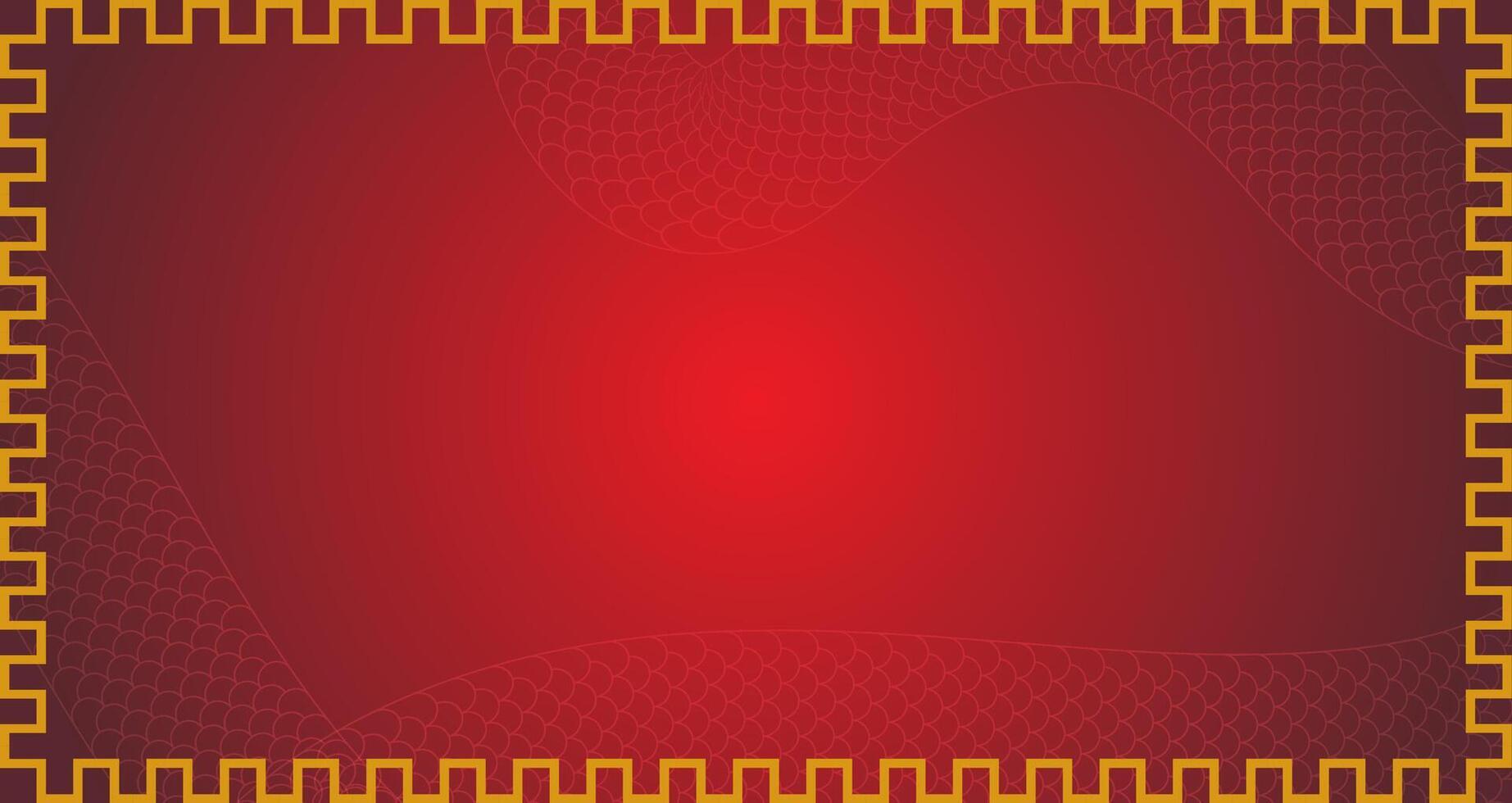 An empty red banner. Happy New Chinese year. illustration vector