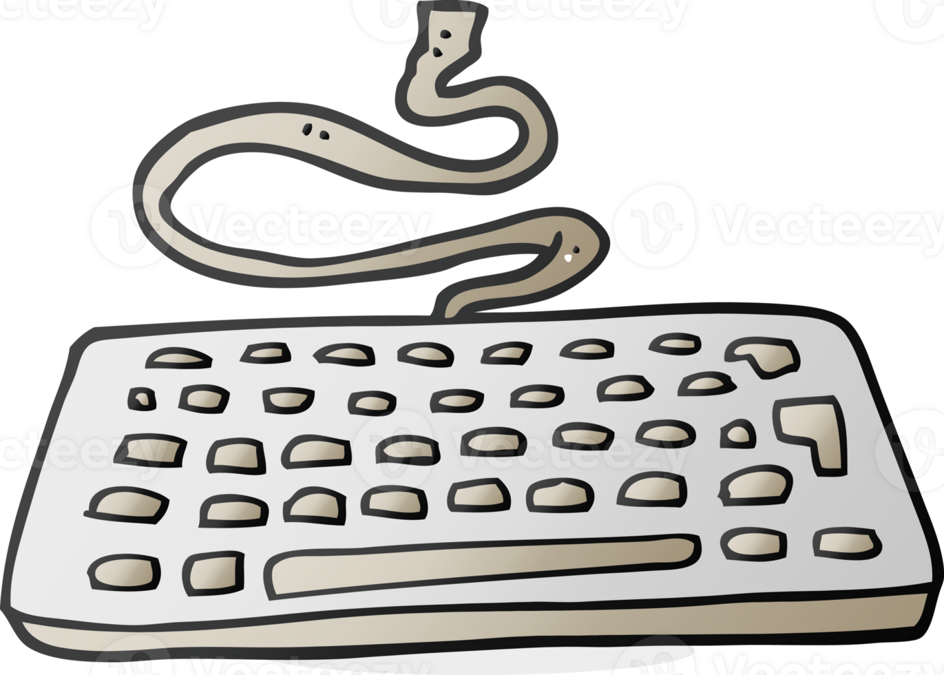 hand drawn cartoon computer keyboard png