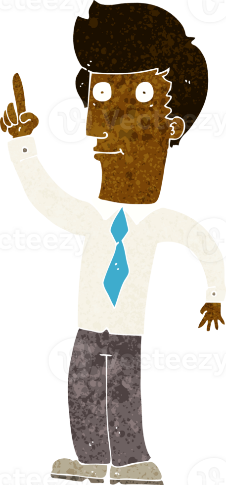 cartoon friendly man with idea png