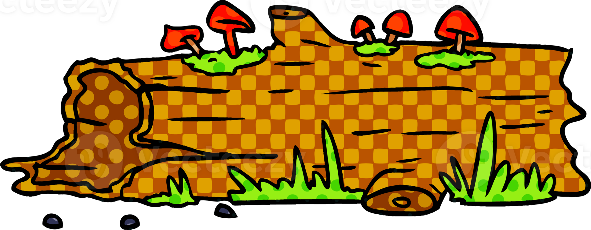 hand drawn cartoon doodle of a tree log png