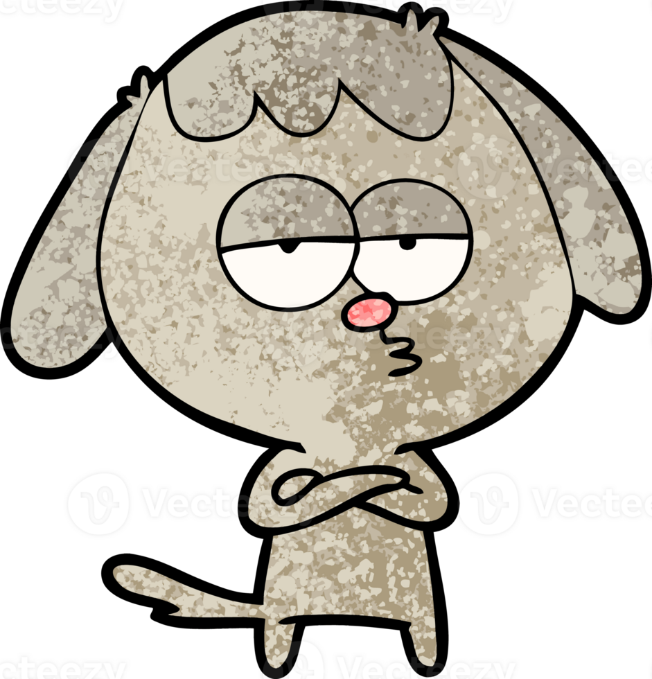 cartoon bored dog png
