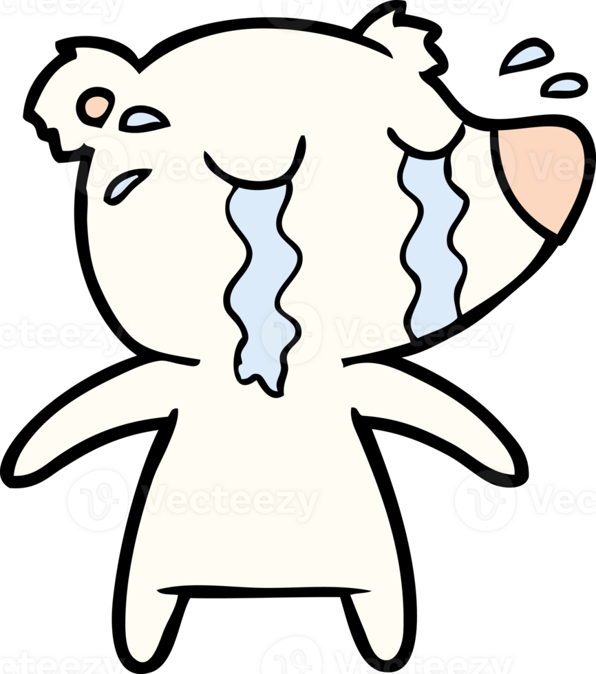 cartoon crying polar bear png