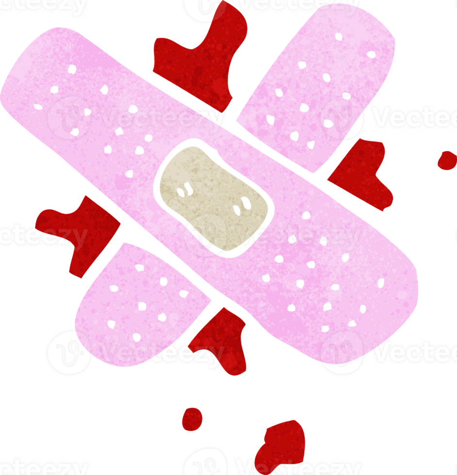 cartoon bloody medical plaster png