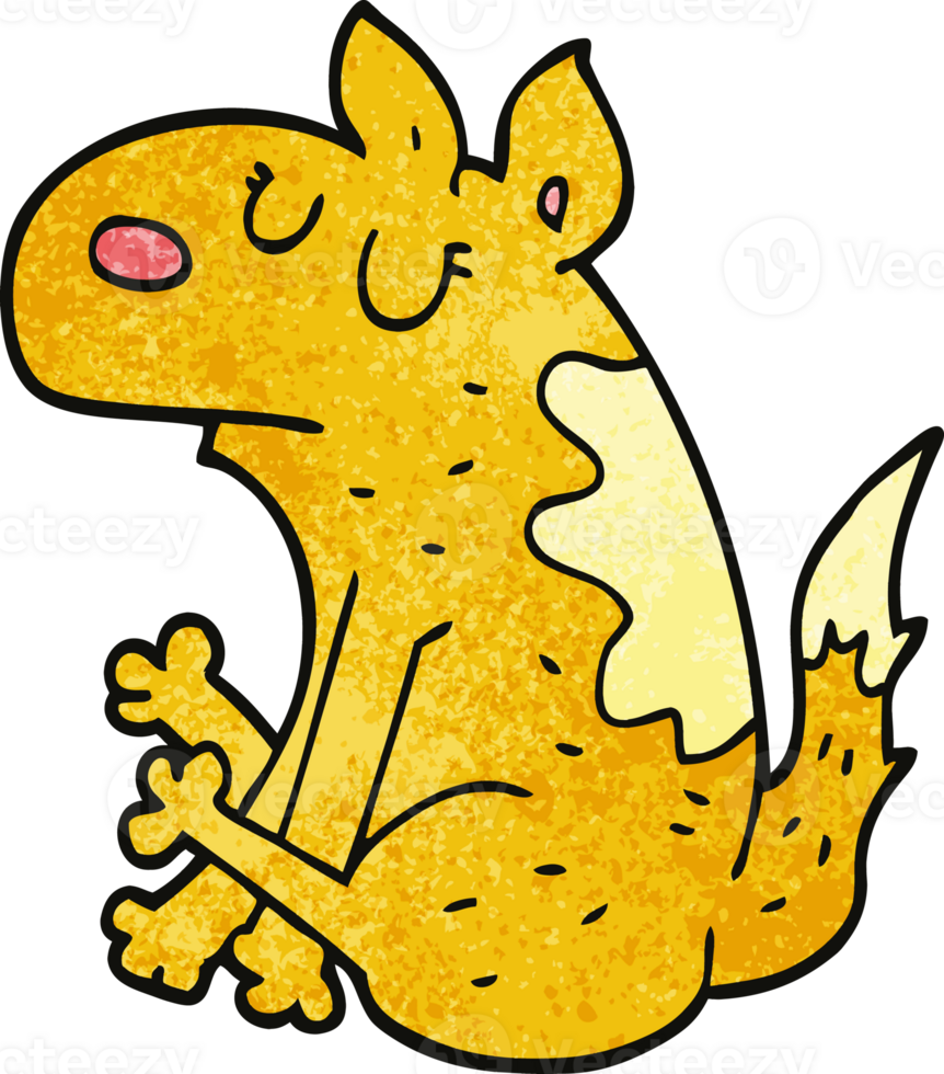 cartoon doodle dog sitting png