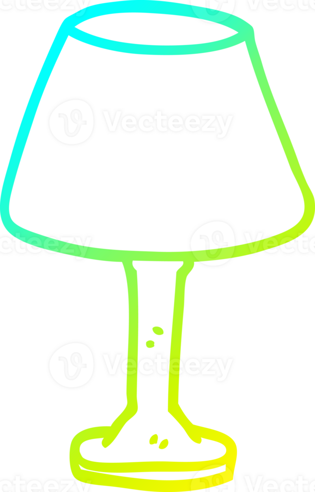 frio gradiente linha desenhando do uma desenho animado escrivaninha luminária png