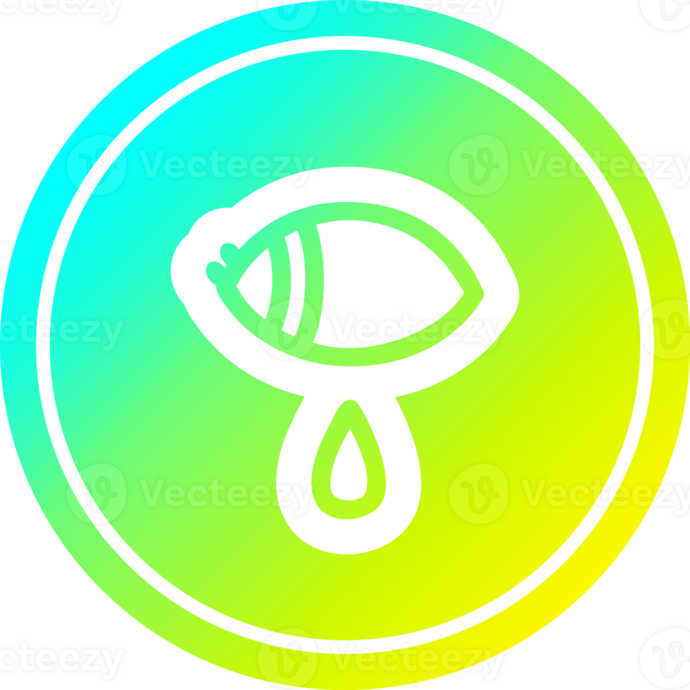 crying eye circular icon with cool gradient finish png