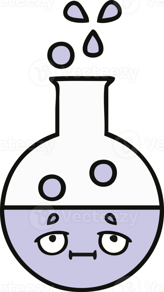 cute cartoon of a test tube png