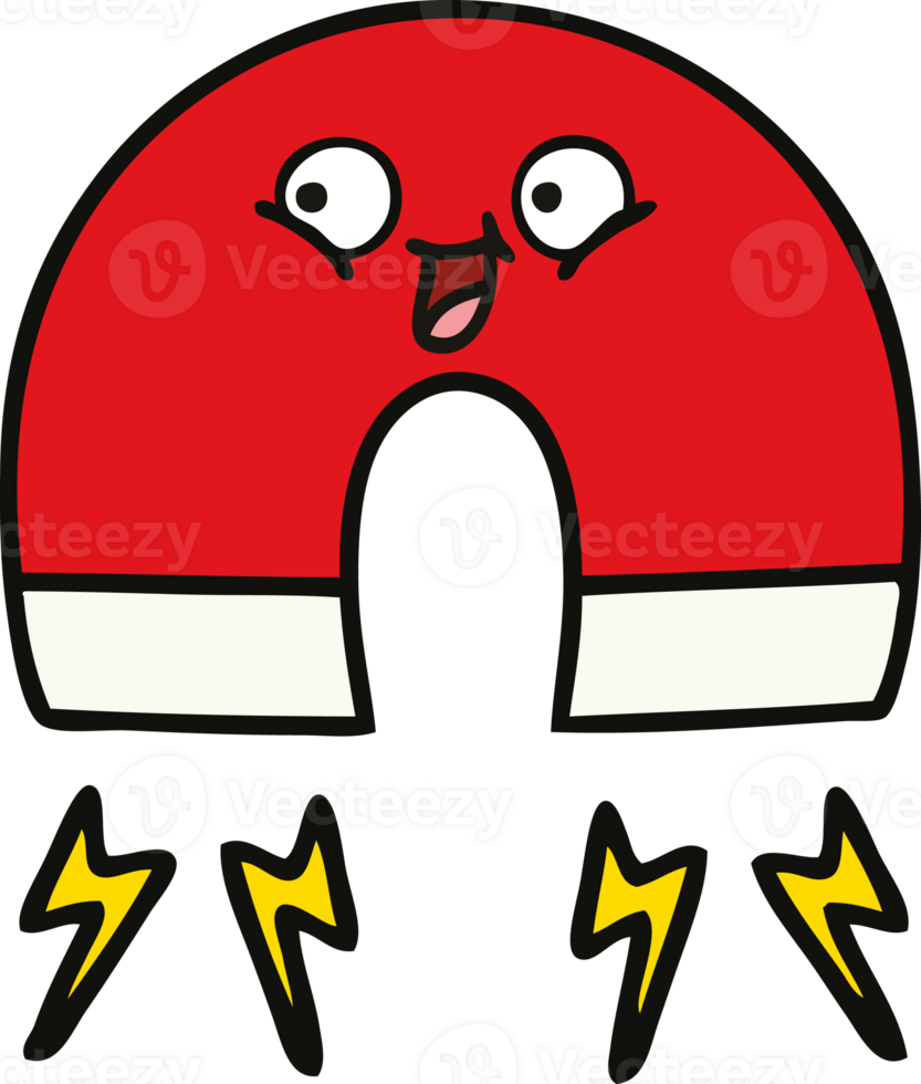 cute cartoon of a magnet png