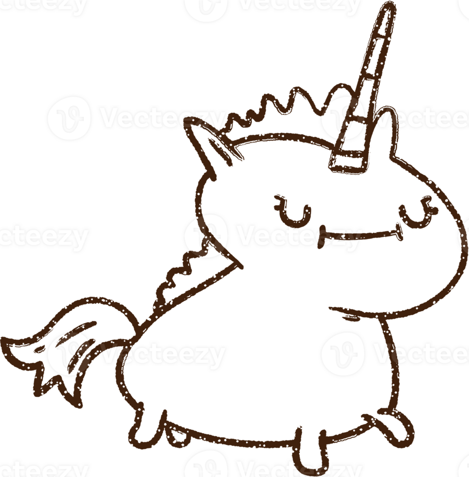Unicorn Charcoal Drawing png