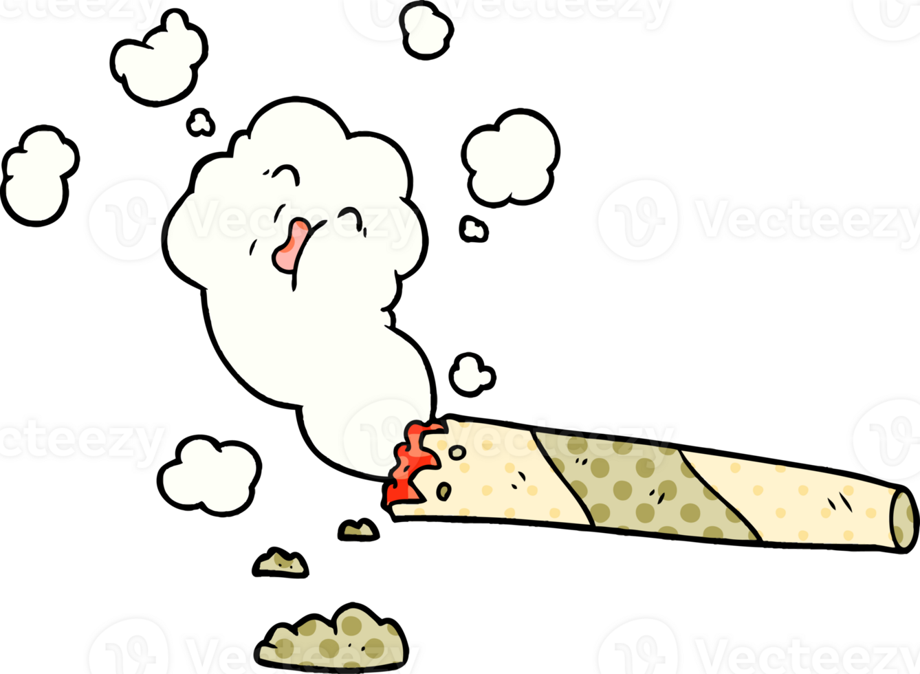 cartoon smoking cigarette png