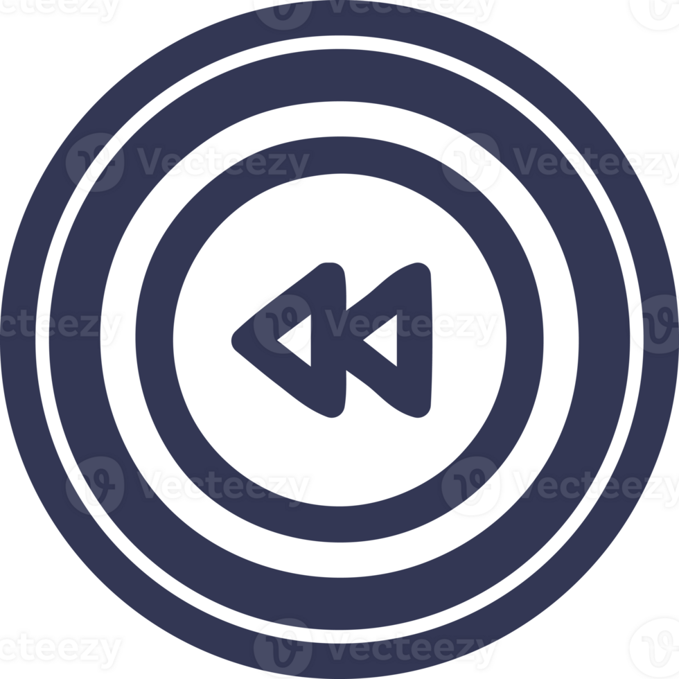 rewind button circular icon symbol png