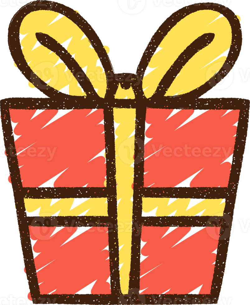 Christmas Present Chalk Drawing png