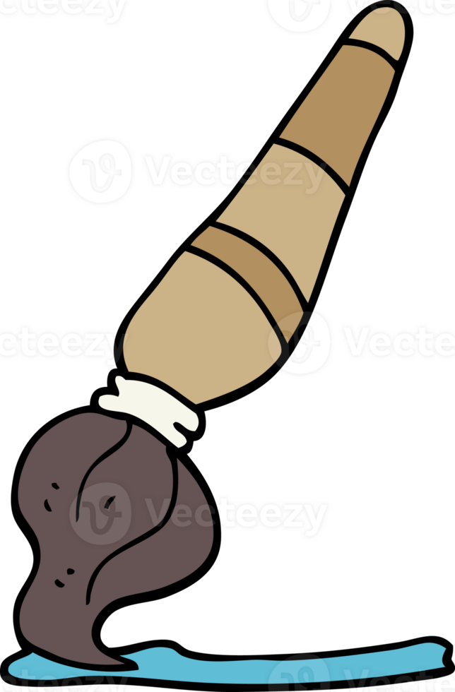 hand drawn doodle style cartoon art paint brush png