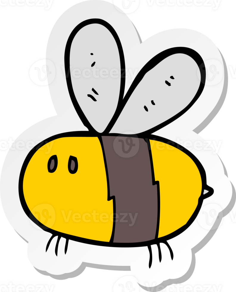 sticker of a cartoon bee png