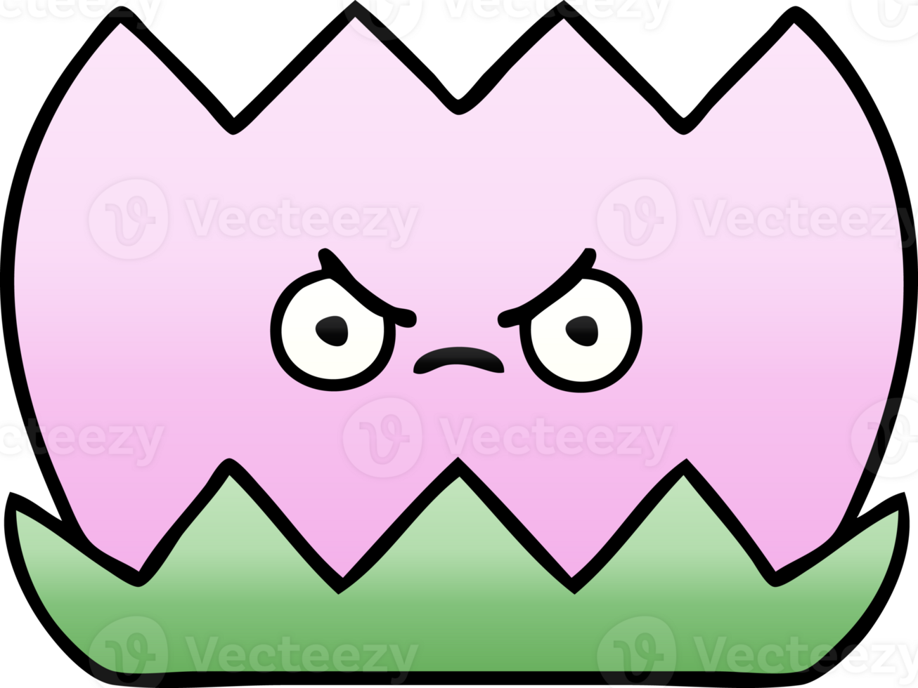 gradient shaded cartoon of a water lilly png