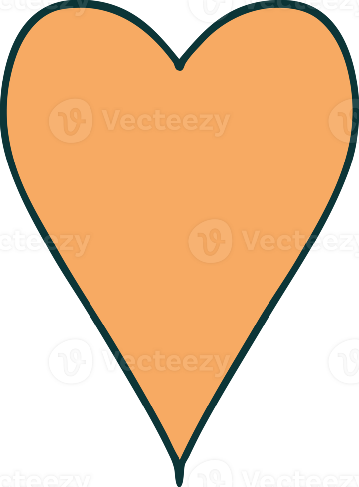 iconic tattoo style image of a heart png