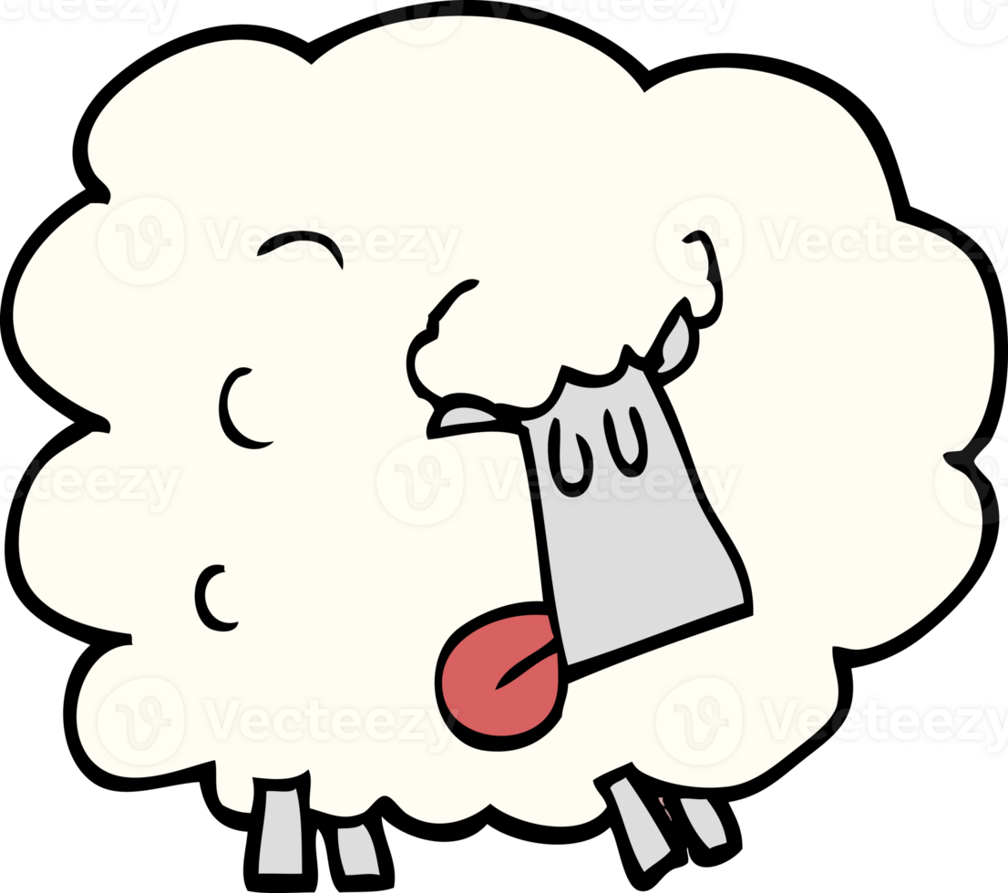 cartoon doodle funny sheep png