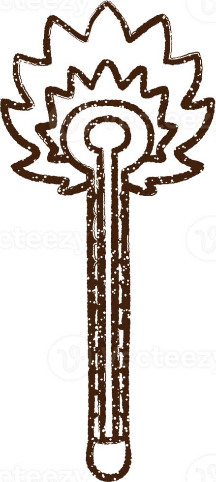 Hot Thermometer Charcoal Drawing png