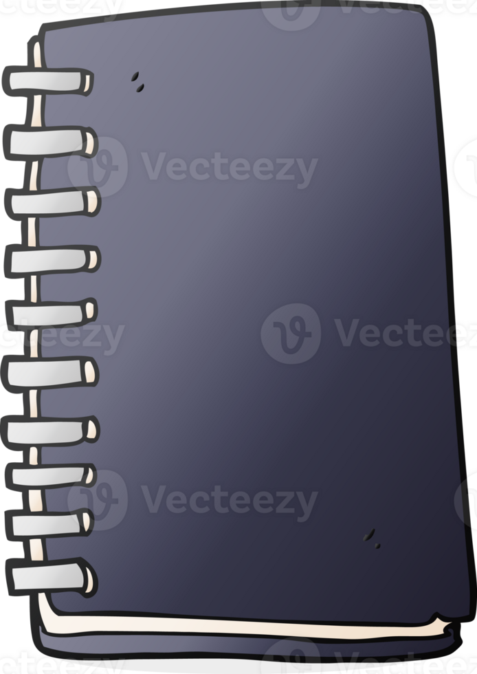 hand drawn cartoon note book png