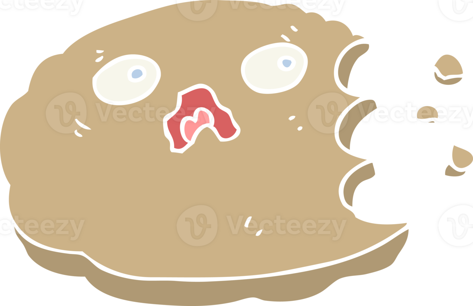 flat color style cartoon cookie png