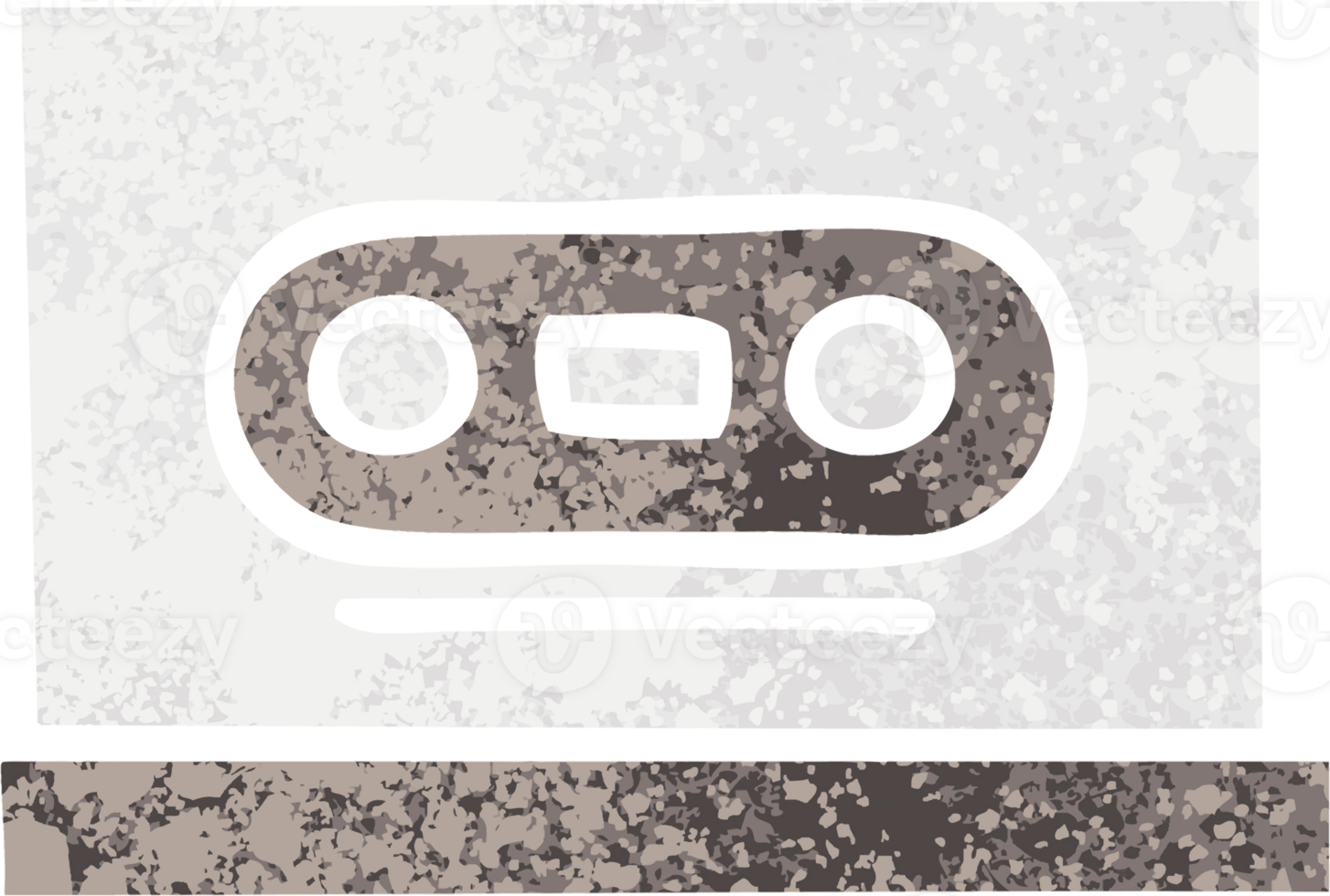 retro illustration style cartoon of a retro cassette png