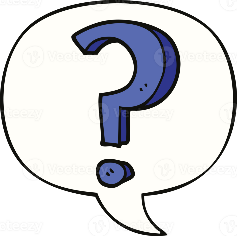cartoon question mark with speech bubble png