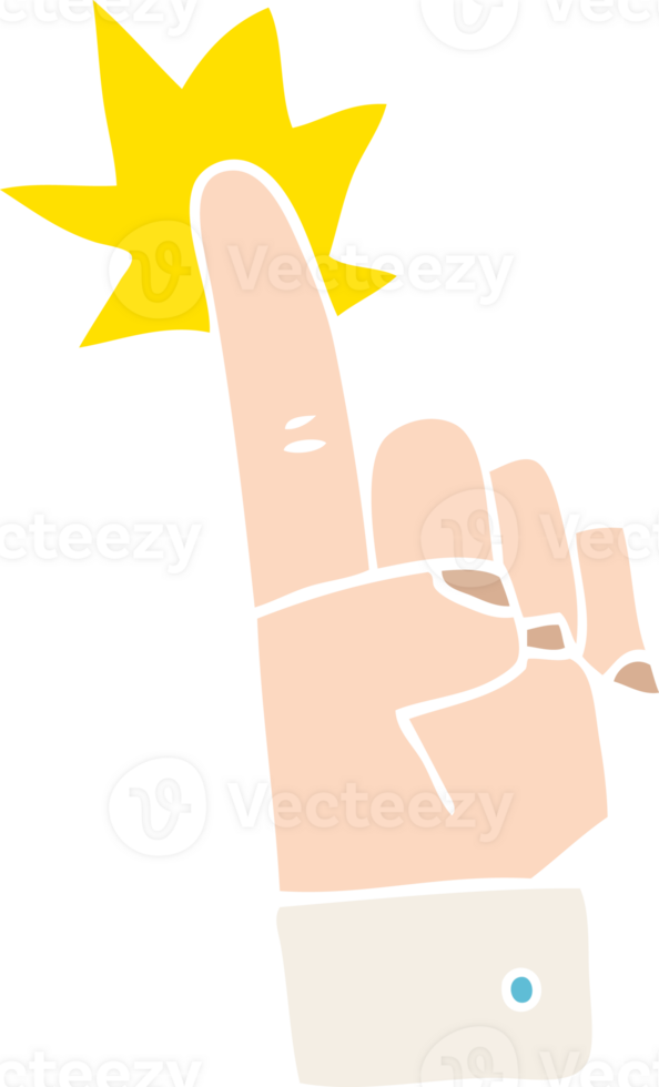 cartoon doodle pointing hand png