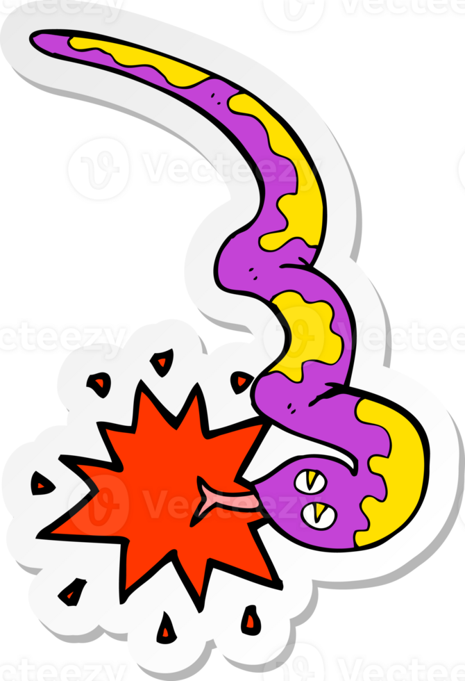 sticker of a cartoon poisonous snake png
