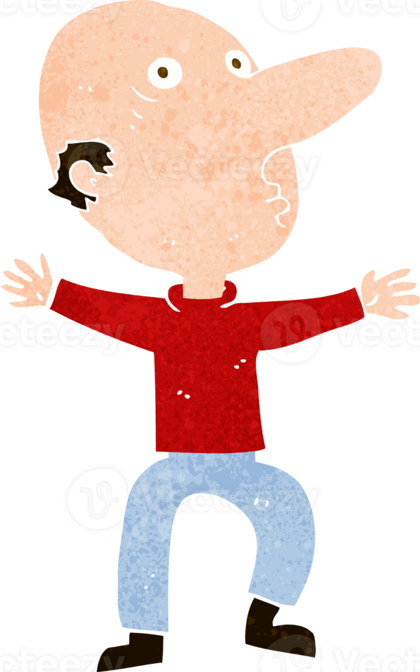cartoon worried middle aged man png