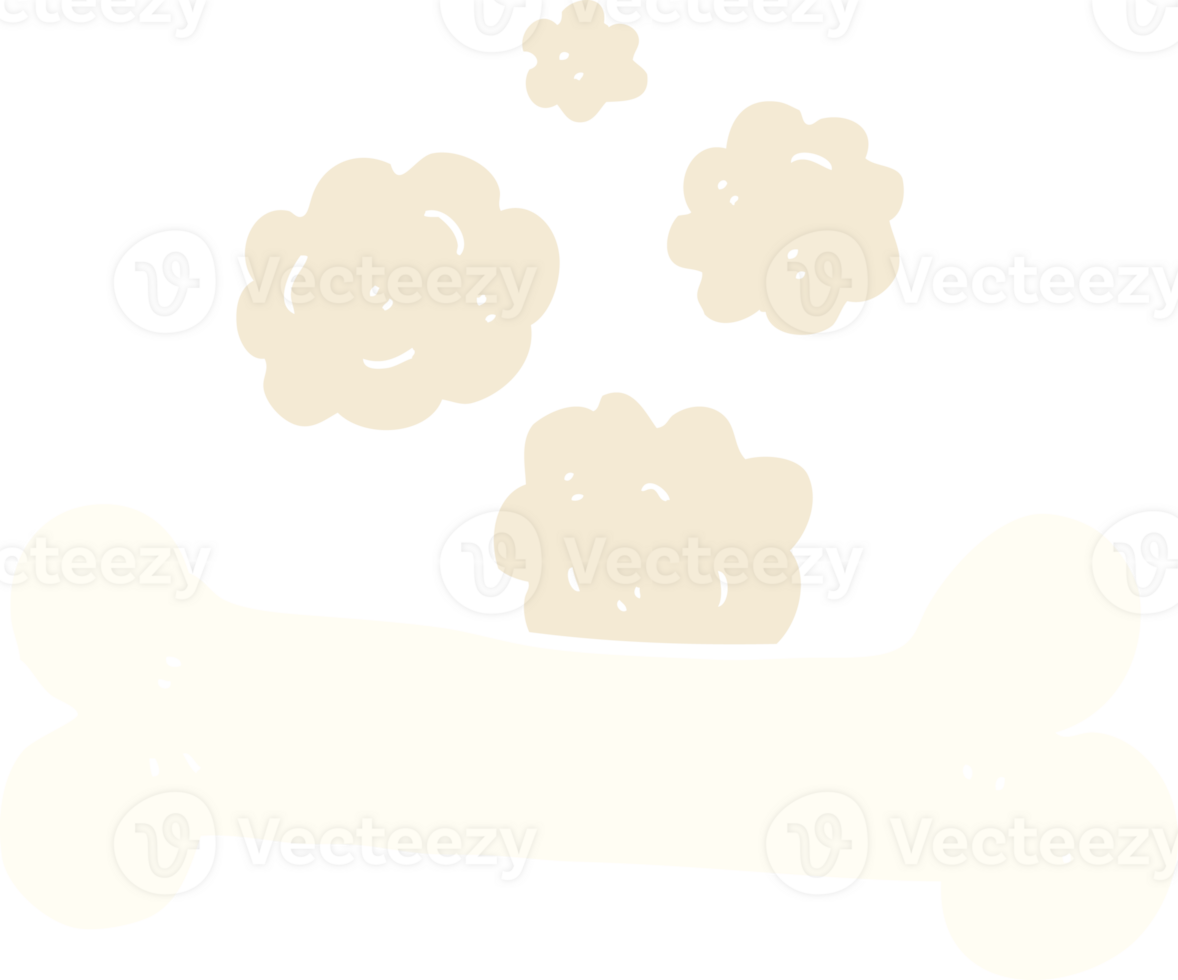 flat color illustration of bone png