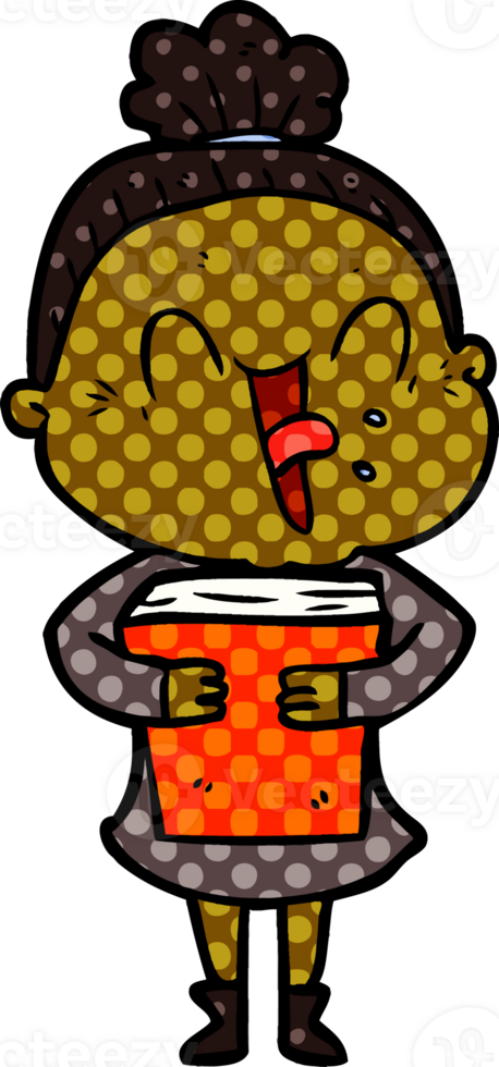 cartoon happy old woman png