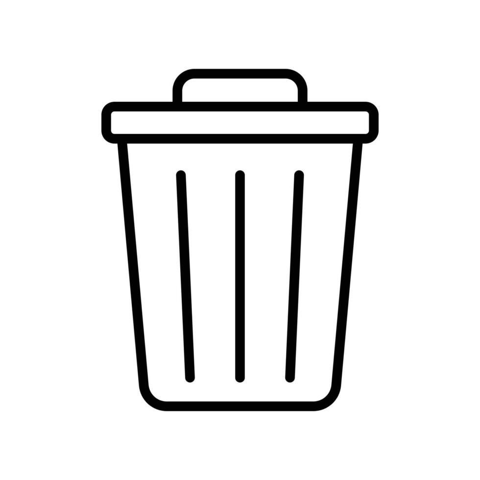 trash can icon design template simple and clean vector