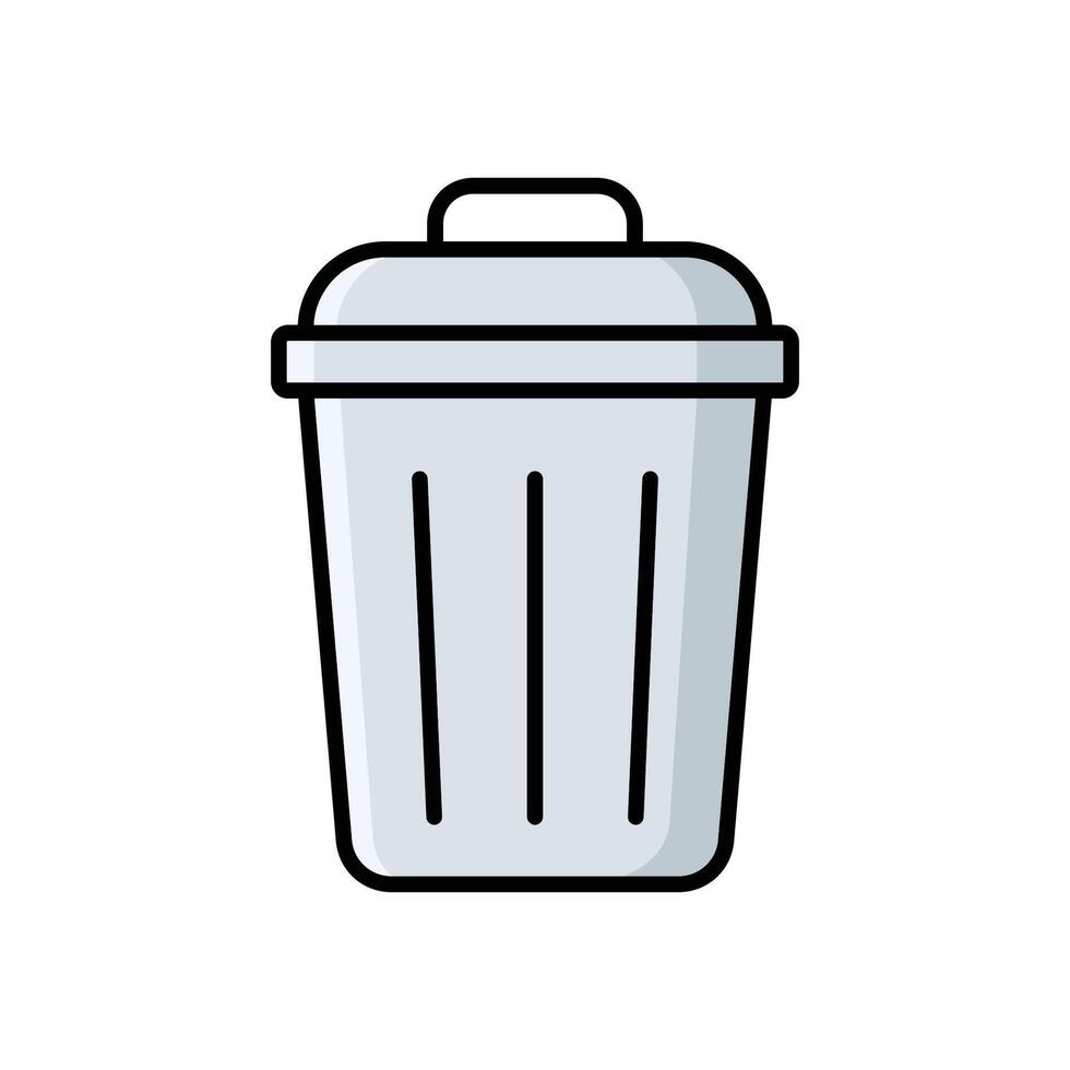 trash can icon design template simple and clean vector
