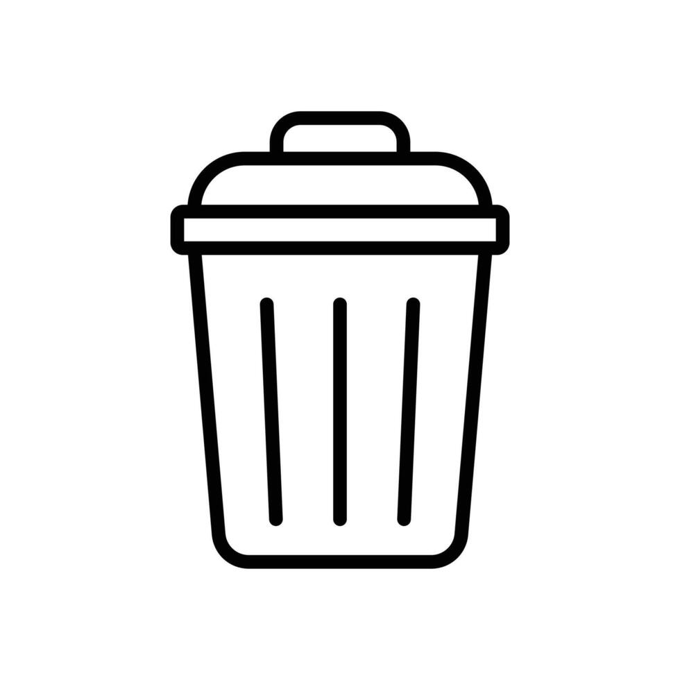 trash can icon design template simple and clean vector