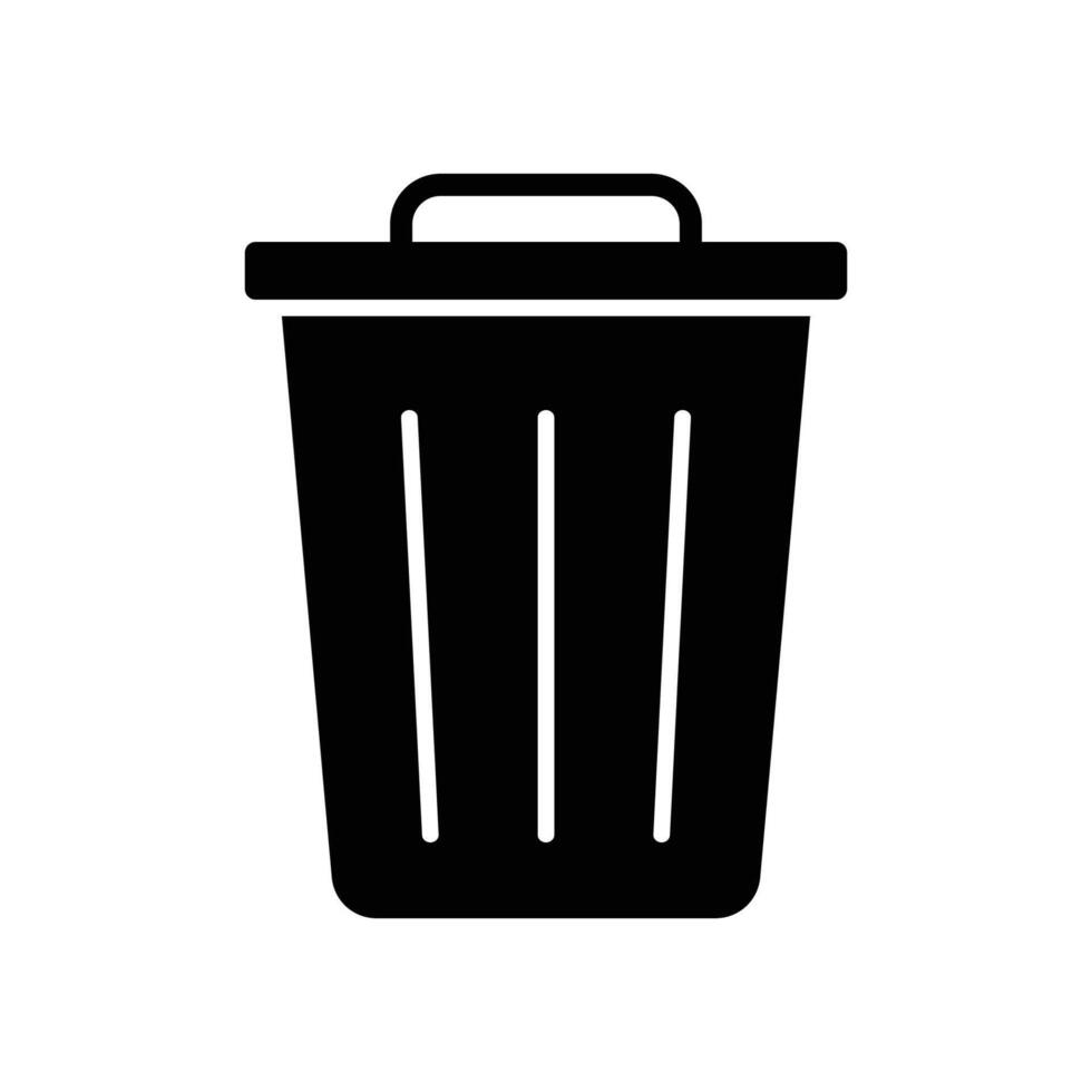 trash can icon design template simple and clean vector