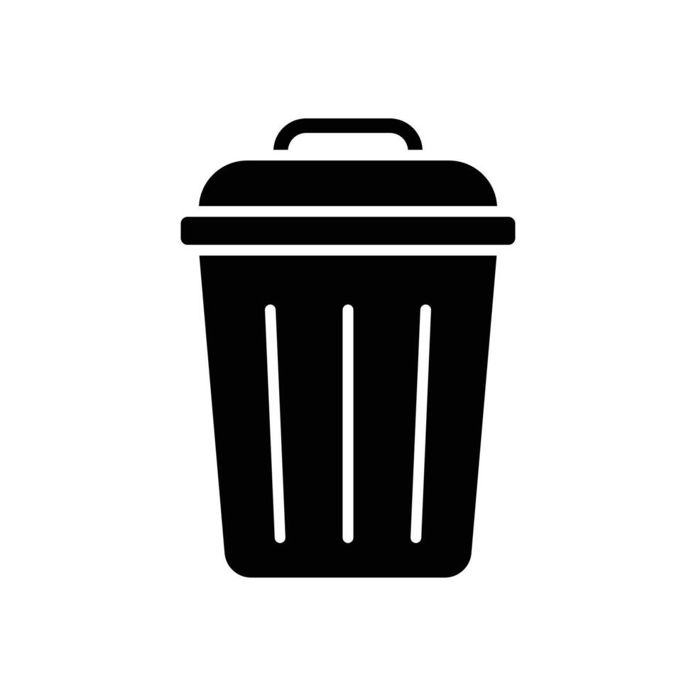 trash can icon design template simple and clean vector