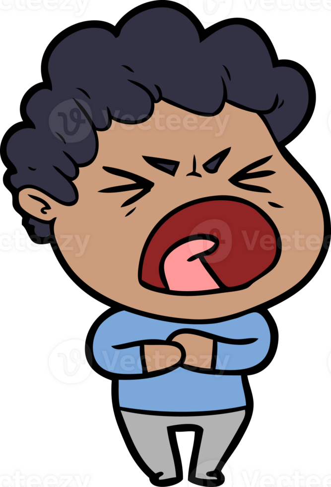cartoon furious man png