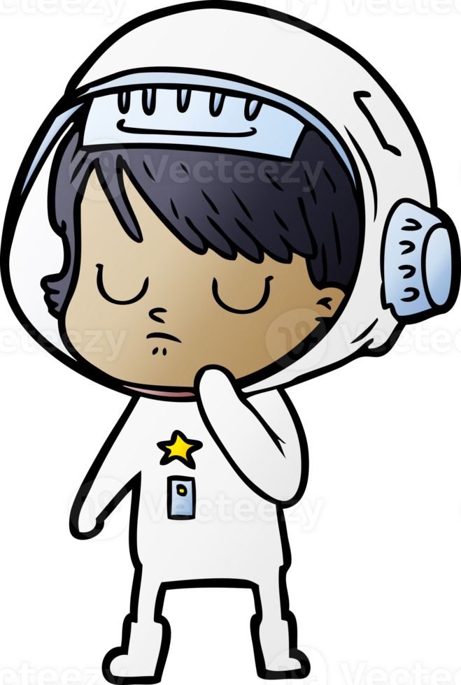cartoon astronaut woman png
