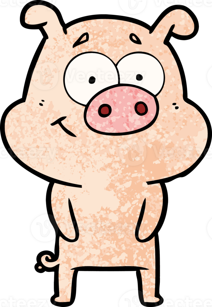happy cartoon pig png
